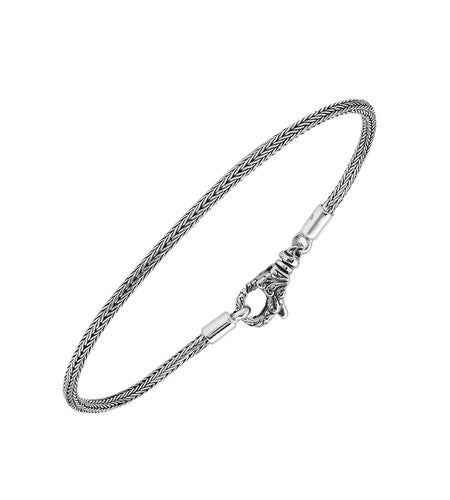 Bali Artisan Sterling Silver Tulang Naga Bracelet – Handcrafted 925 Silver Luxury Dragon Bone Chain Bracelet