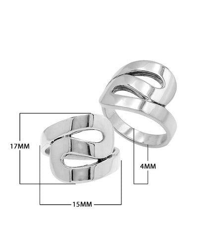 Bali Artisan Sterling Silver Openwork Statement Ring – Handcrafted Bold Modern Design