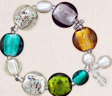 Pre-Owned Silpada Sterling Silver & Glass Bracelet - Retired Design