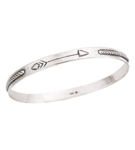 Pre-Owned SILPADA Sterling Silver "Arrow Dynamic" Bangle Bracelet - Retired Design