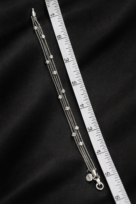 Pre-Owned Silpada Sterling Silver Multi-Strand Beaded Layered Chain Bracelet – Retired Design