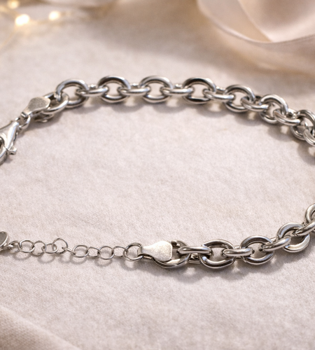 Pre-Owned Silpada Sterling Silver Oval Heavy Link Chain Bracelet – Retired Design