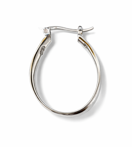 925 Sterling Silver “Sleek Oval Classic Hoop” Earrings – Classic Minimalist