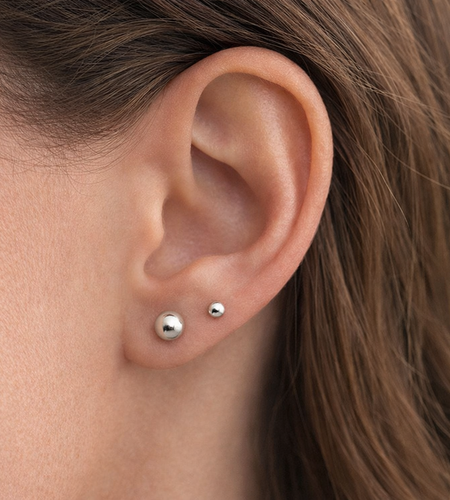 925 Sterling Silver “Simply Classic Sterling Ball Stud Earrings”
