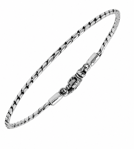 Simply Savvy Bali Handcrafted Sterling Silver Slim Snake Chain Bracelet – 2MM Minimalist Luxury