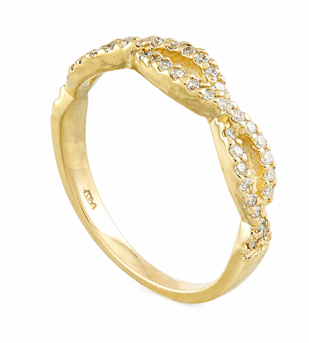 Simply Savvy “Golden Infinity Diamond Ring”- 0.35 CTW Diamond Ring in 14K Yellow Gold