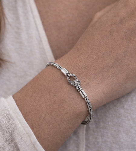 Simply Savvy Bali Artisan Sterling Silver Tulang Naga Bracelet – Handcrafted 925 Silver Luxury Dragon Bone Chain Bracelet