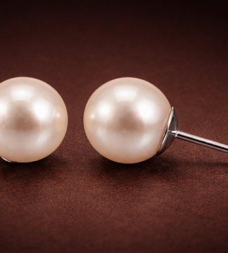 8.5–9mm Japanese Akoya Pearl Stud Earrings | 14K White Gold | Classic Luxury Pearl Earrings SKU: LUXEE-2002