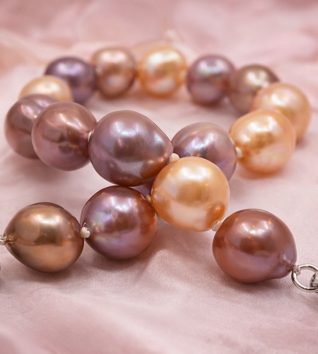 10–11mm Multi-Color Edison Pearl Bracelet | 925 Sterling Silver Clasp