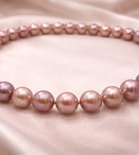 10–12mm Multi-Color Edison Pearl Necklace | 46cm | Sterling Silver Heart Clasp