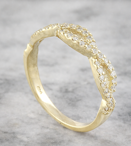 0.35 CTW Natural Diamond Infinity Ring – 14K Yellow Gold | Simply Savvy LUXE