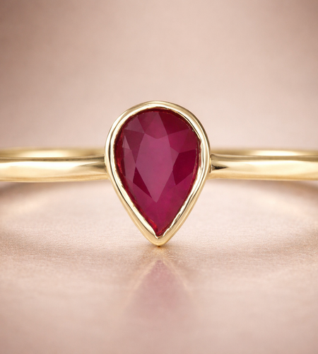 Natural Ruby Solitaire Ring (0.60 CTW) – Solid 14K Yellow Gold | Simply Savvy