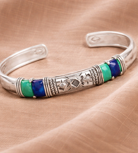 Pre-Owned Silpada Beach House cuff Sterling silver Bracelet - Retired Design