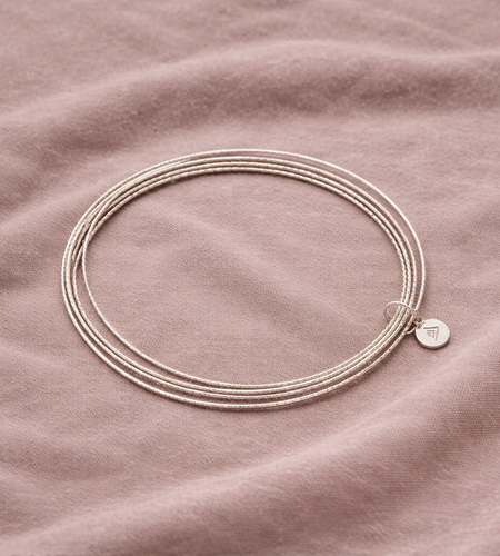 Pre-Owned Silpada Sterling Silver ‘Lasting Impression’ Bangle Bracelet - Retired Design