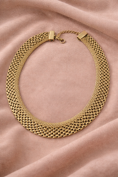 Pre-Owned Silpada's K&R "Good as Gold" Brass Statement Necklace - Retired Design