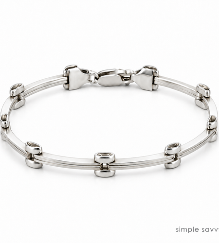 Pre-Owned Silpada Sterling Silver Link Bracelet - Retired Design