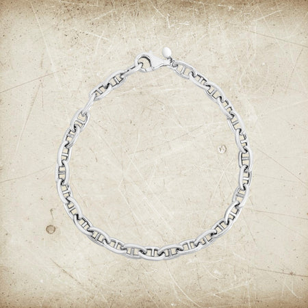 Sterling Silver Puffed Mariner Bracelet