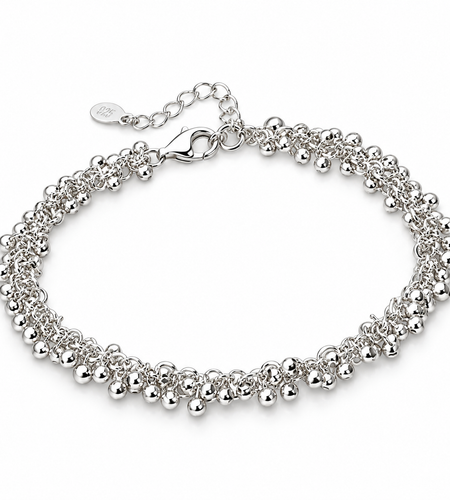 925 Sterling “Silver Cascade” Bracelet – Textured Statement Chain