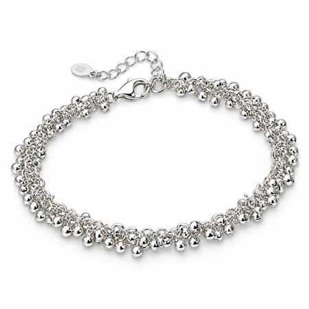 925 Sterling “Silver Cascade” Bracelet – Textured Statement Chain