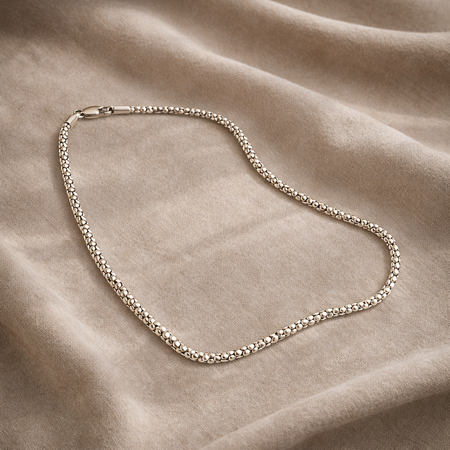 Pre-Owned Silpada Sterling Silver Popcorn Necklace - Retired Design