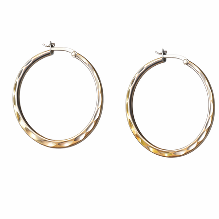 925 Sterling Silver “Luxe Facet Hoop” Earrings – Polished Statement Hoops