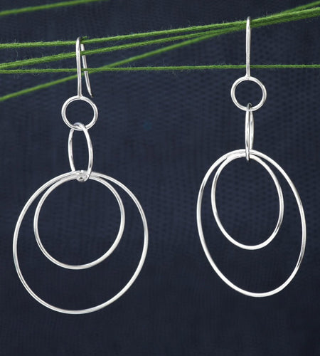 Pre-Owned Silpada SPACE OUT CIRCLES Earrings