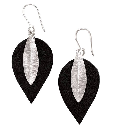 Pre-owned Silpada LAYERED LEAF Earrings