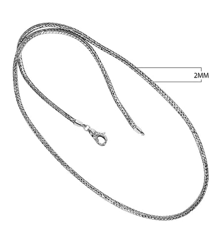 Bali Artisan Sterling Silver Tulang Naga Chain Necklace – Handcrafted 925 Silver – Luxury Bali Chain