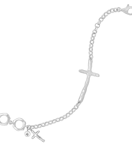 Pre-Owned Silpada In Good Faith Sterling Silver Bracelet - Retired Design