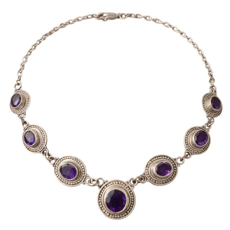 Simply Savvy ‘Royal Amara’ Amethyst Necklace” - Bali Amethyst Statement