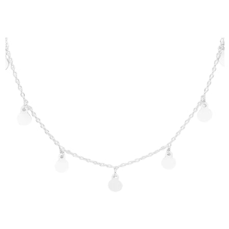 925 Sterling Silver Dainty Disc Charm Necklace – Minimalist Layering Necklace