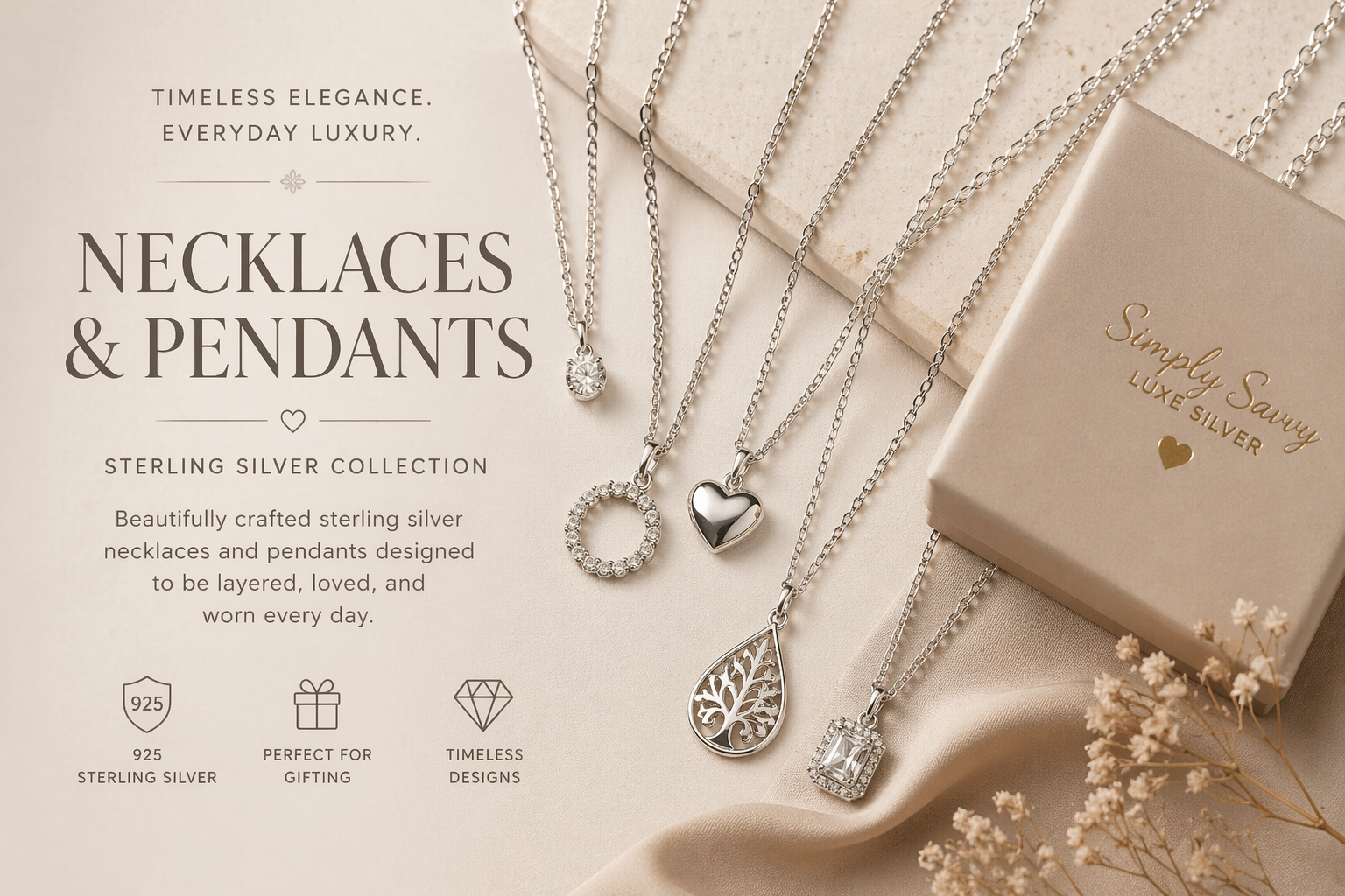New Sterling Silver Necklaces & Pendants (Manual)