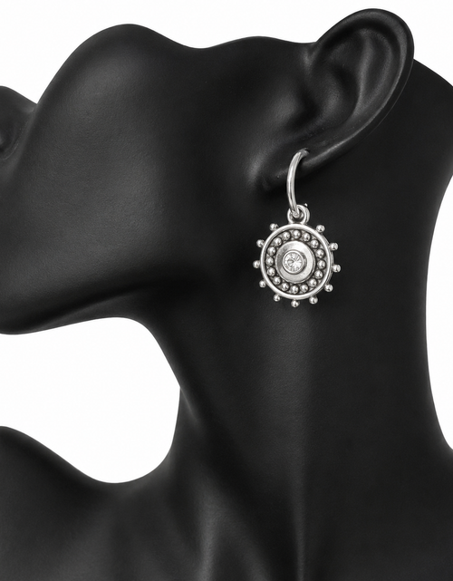 Load image into Gallery viewer, Pre-Owned Brighton Reversible Crystal Medallion Dangle Earrings

