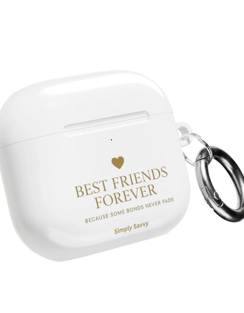 Load image into Gallery viewer, Best Friends Forever AirPod Case with gold heart design

Friendship AirPod case gift for best friends

Protective gold heart BFF AirPod case

