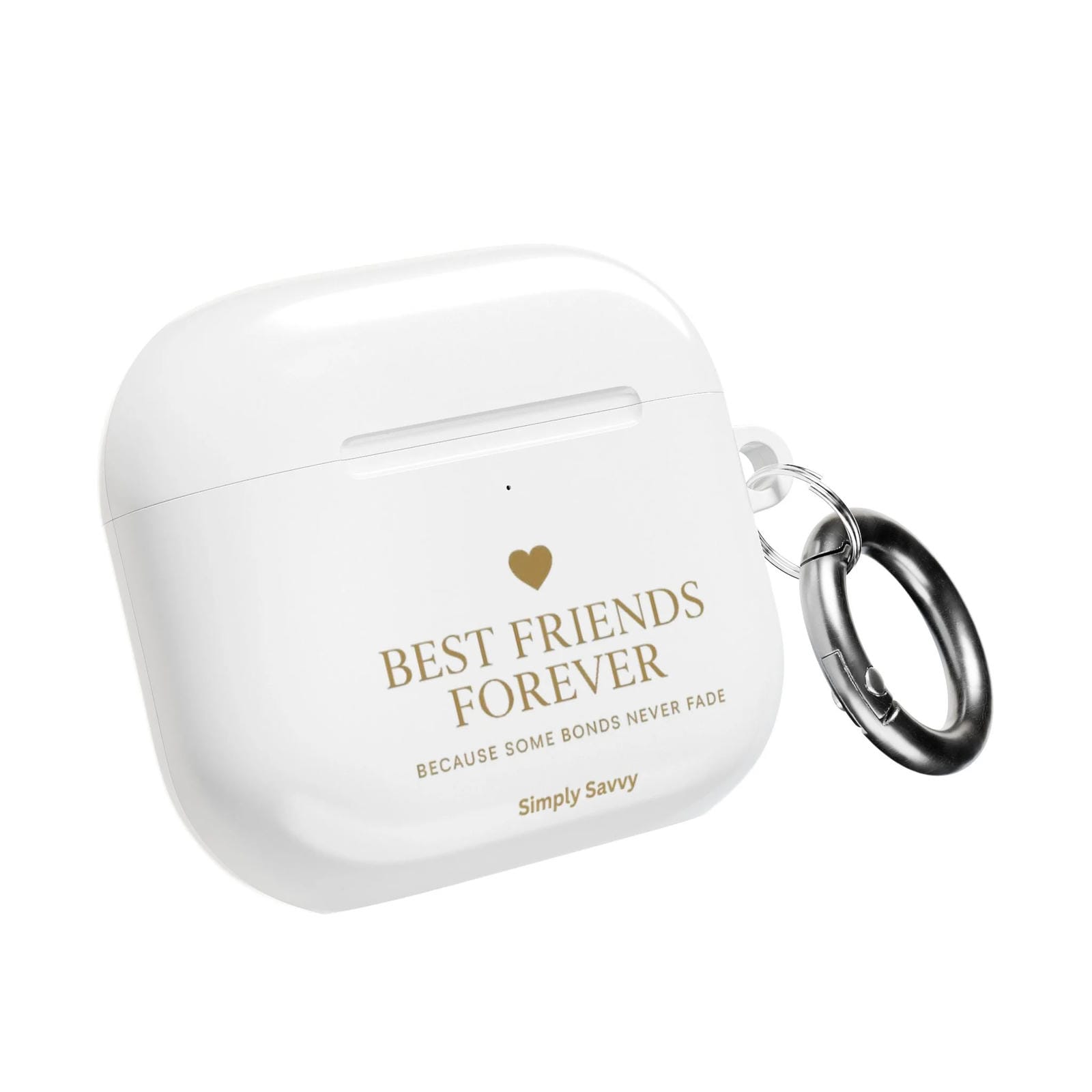 Best Friends Forever AirPod Case with gold heart design

Friendship AirPod case gift for best friends

Protective gold heart BFF AirPod case