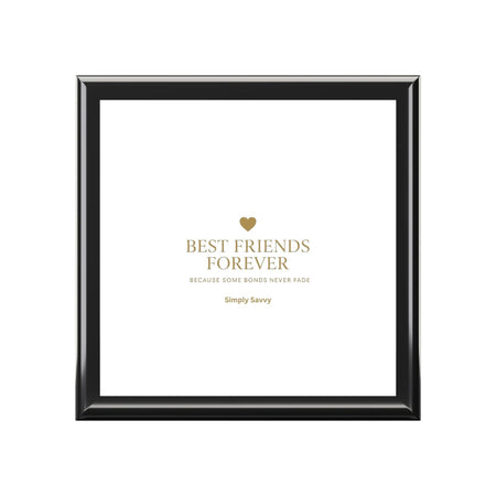 Best Friends Forever jewelry keepsake box with gold typography for gifting
Gold-lettered jewelry box for best friends, perfect keepsake gift
BFF jewelry box with gold typography, ideal for friendship gifts