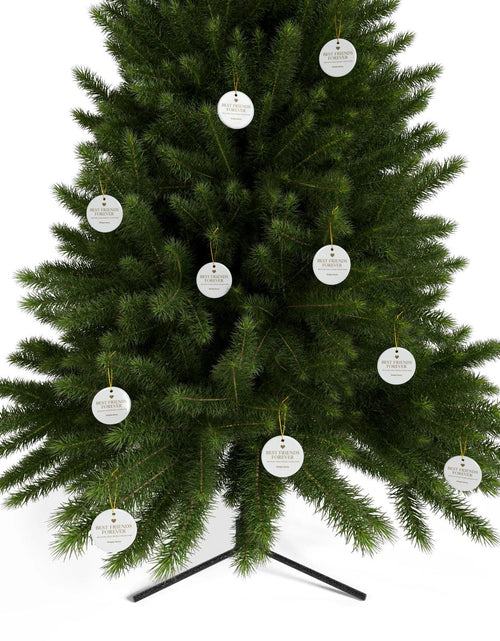 Load image into Gallery viewer, Best Friends Forever ceramic ornament with ‘Because Some Bonds Never Fade’ inscription

BFF keepsake ceramic ornament for friendship with meaningful quote

Friendship ceramic ornament with Best Friends Forever gold lettering and quote

Decorative BFF ceramic ornament with ‘Because Some Bonds Never Fade’ text
