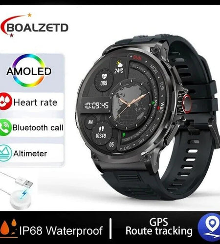 1.85" Ultra HD Smartwatch GPS Bluetooth Call Health Monitoring Watch Gym Gift
