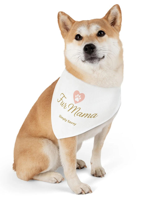 Load image into Gallery viewer, Fur Mama dog and cat bandana with pink heart design

Pet collar bandana for fur mama pet moms

Soft pink heart pet bandana for dogs and cats

Cute pet accessory bandana for cats and dogs

Fur Mama collar bandana for stylish pets

Dog wearing a Fur Mama pink heart bandana
