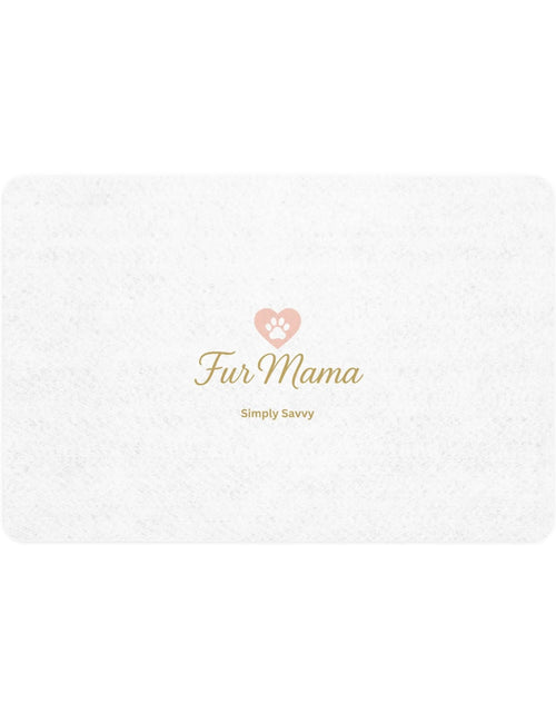 Load image into Gallery viewer, Fur Mama non-slip pet feeding mat 12x18 for dogs and cats

Pet food mat with non-slip rubber backing and Fur Mama print

Absorbent small pet feeding mat for food and water bowls

Dog and cat feeding mat with cute Fur Mama design

Non-slip pet mess mat for small pet bowls
