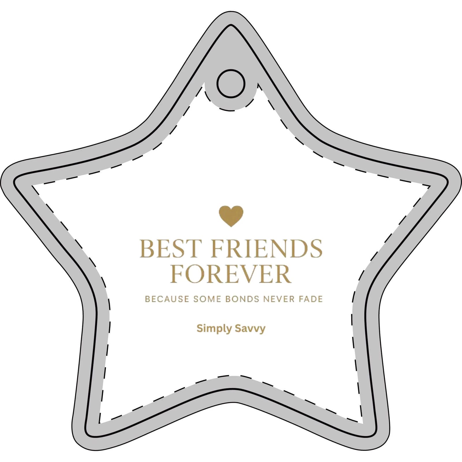 Best Friends Forever star ceramic ornament hanging with friendship message

Glossy ceramic star ornament gift for best friend

Best friends forever friendship keepsake in star shape

Friendship gift ceramic ornament displayed on Christmas tree

Star-shaped best friend ornament with inspirational quote

Sentimental friendship ornament gift for best friends