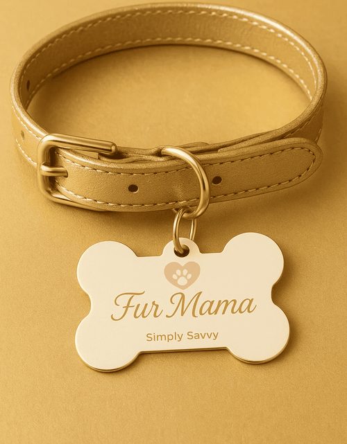 Load image into Gallery viewer, Fur Mama bone-shaped pet tag personalized with paw heart design for dogs

Custom dog ID tag with paw heart design, Fur Mama bone-shaped tag

Personalized Fur Mama pet tag for dogs with heart-shaped paw engraving

Dog ID tag bone design with paw heart motif, customizable Fur Mama tag
