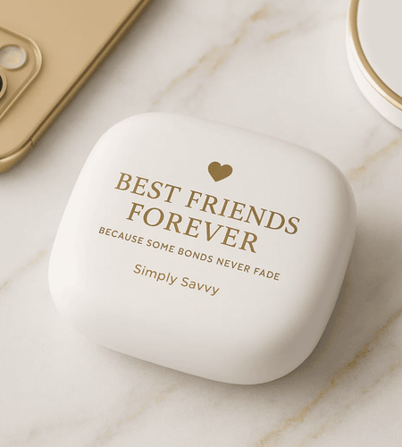 AirPods Max case with Best Friends Forever gold script protective shell

BFF AirPods Max protective case with elegant gold lettering

Gold script AirPods Max case for Best Friends Forever design and protection

Durable protective AirPods Max case with Best Friends Forever gold text