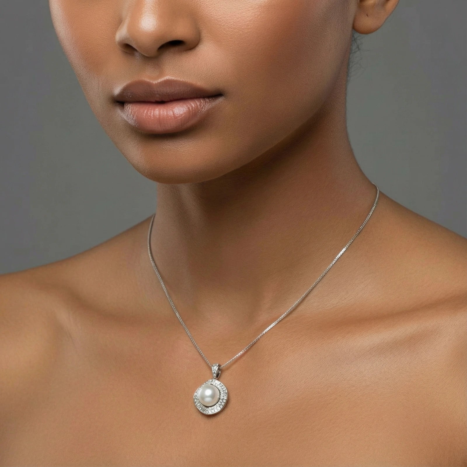 Simply Savvy Halo Pearl Statement Necklace