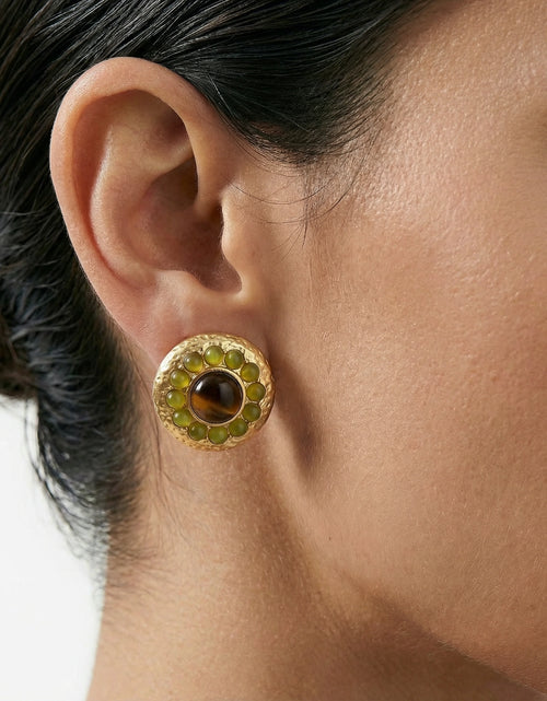 Load image into Gallery viewer, Simply Savvy Golden Hour Halo Studs
