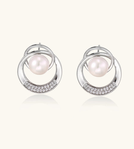 Simply Savvy Pearl Orbit Studs