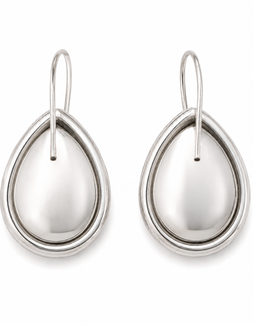 Load image into Gallery viewer, Pre-Owned Brighton Silver Tone Openwork Teardrop Earrings
