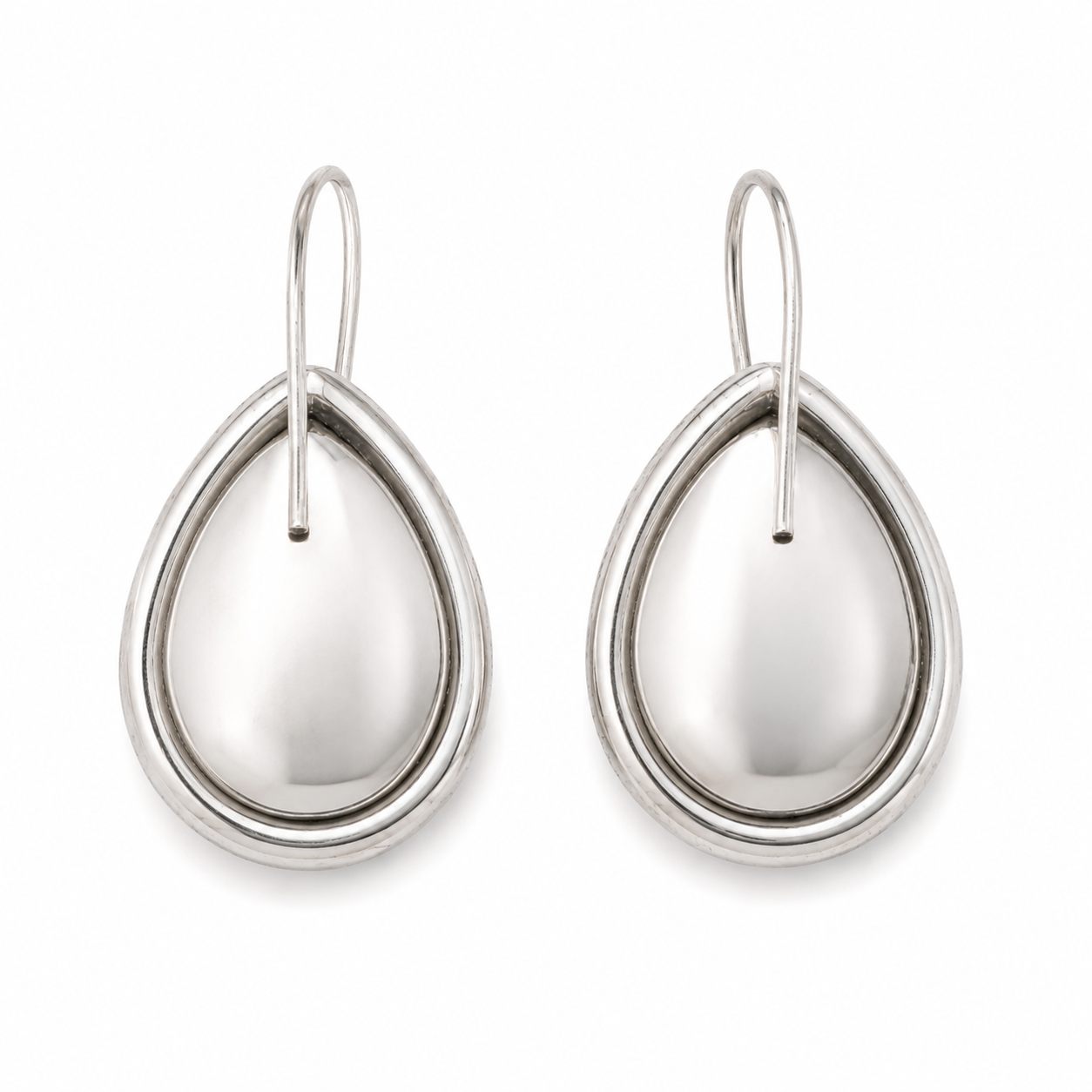 Pre-Owned Brighton Silver Tone Openwork Teardrop Earrings