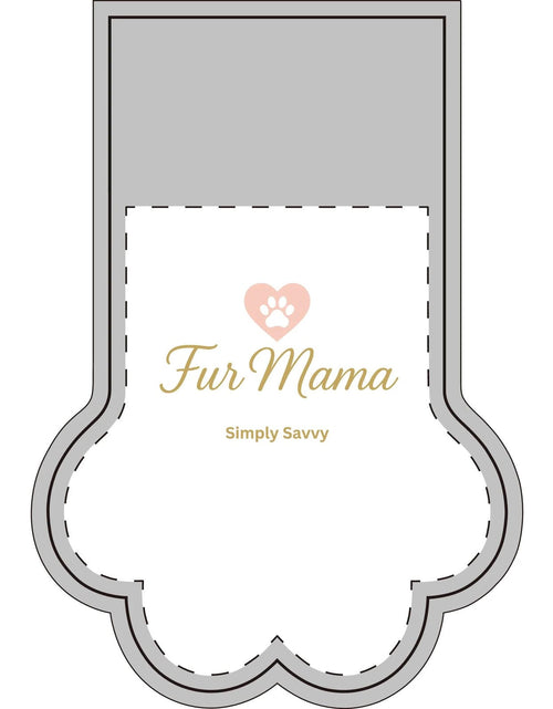 Load image into Gallery viewer, Paw-shaped Christmas stocking with Fur Mama design for pet lovers

Fur Mama dog and cat Christmas stocking hanging as holiday décor

Pet paw Christmas stocking for dog moms and cat moms

Soft paw-shaped holiday stocking filled with pet treats and toys

Fur Mama paw stocking displayed on fireplace for Christmas décor

Cute pet-themed Christmas stocking shaped like a paw
