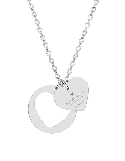 Load image into Gallery viewer, Engravable sterling silver heart cutout necklace

Personalized heart pendant with custom engraving
